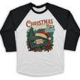Christmas Movies Chill Retro VHS Holiday Nostalgia Baseball Raglan Shirt