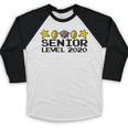 Class Of 2020 Senior Retro Video Game Graduation Gamer Baseball Raglan Shirt