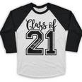 Class Of 2021 Senior 21 Cool Graduation Baseball Raglan Shirt