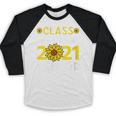 Class Of 2021 Senior Graduation Sunflower Baseball Raglan Shirt