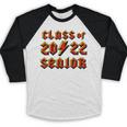 Class 2022 Senior 80s 90s Rock Retro Vintage Graduation Baseball Raglan Shirt
