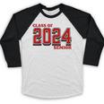 Class Of 2024 Senior Back To School Vintage Graduation Tee Baseball Raglan Shirt