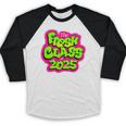Class Of 2025 Senior Fresh 90s TV Style Retro Graduation Baseball Raglan Shirt