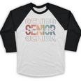 Class Of 2025 Senior 2025 Graduation Leopard Retro Rainbow Baseball Raglan Shirt
