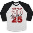 Class Of 2025 Senior 2025 Graduation Red Raglan Baseball Tee Baseball Raglan Shirt