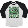 Class Of 2025 Senior Green Student Graduation Baseball Raglan Shirt