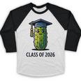 Class Of 2026 Graduation Pickle Trendy Graduate Humor Baseball Raglan Shirt