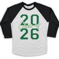 Class Of 2026 Graduation Varsity Green And On The Back Baseball Raglan Shirt