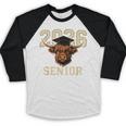 Class Of 2026 Highland Cow Senior Graduation School Pride Baseball Raglan Shirt
