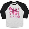 Class Of 2026 Senior Coquette Pink Bow Graduation Family Premium Tri-Blend Baseball Raglan Shirt