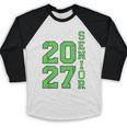 Class Of 2027 Senior 27 High School Graduation Senior 2027 Baseball Raglan Shirt