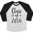 Class Of 2030 Graduation Kindergarten Seniors Baseball Raglan Shirt