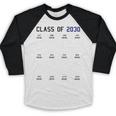 Class Of 2030 Graduation T-Shirt With Space For Handprints Baseball Raglan Shirt