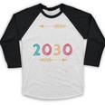 Class Of 2030 Grow With Me 2nd Grade Graduation Baseball Raglan Shirt