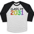 Class Of 2031 Pre-K -12th Grade Hand Prints Space Graduation Baseball Raglan Shirt