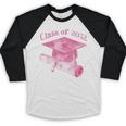 Class Of 2032 Senior 2032 Back To School 2032 Graduation Cap Baseball Raglan Shirt