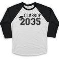 Class Of 2035 First Day Of School Graduation Baseball Raglan Shirt
