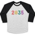 Class Of 2035 Graduation Check List Baseball Raglan Shirt