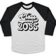Class Of 2035 Senior Retro 2035 Grad Graduate Graduation Baseball Raglan Shirt