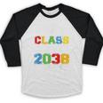 Class Of 2038 First Day Of School & Graduation 2038 Baseball Raglan Shirt