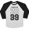 Class Of 2039 Blue Graduation Senior Student Tee Baseball Raglan Shirt