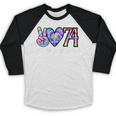 Class Of 74 1974 50th Class Reunion Tie Dye Graduation Items Baseball Raglan Shirt