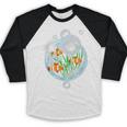 Clownfish Anemonefish Bubbles Water Frutiger Aero Y2K Style Baseball Raglan Shirt