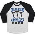 Color Guard Senior 2026 Flags Marching Band Graduation Grad Baseball Raglan Shirt