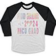 Colorful Proud Grandma 2024 NICU Graduate Baby Graduation Baseball Raglan Shirt