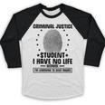 Criminal Justice School Degree Graduation Day Student Baseball Raglan Shirt