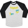 Cute Happy Last Day Of 1st Grade Shirt Kids Graduation Baseball Raglan Shirt