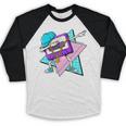 Dabbing Cassette Tape 70s 80s 80s Outfit Nostalgia Baseball Raglan Shirt