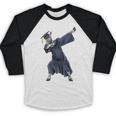 Dabbing Graduate Zebra Team Mascot Graduation Senior Shirt Baseball Raglan Shirt