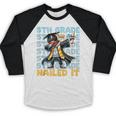 Dabbing Graduation Boy 5th Grade Nailed It Class Of 2025 Baseball Raglan Shirt