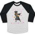 Dabbing Graduation Class Of 2025 Girls 5th Grade Nailed It Baseball Raglan Shirt
