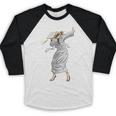 Dabbing Graduation Class Of 2025 Woman Graduation Baseball Raglan Shirt