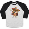 Dabbing Mexican Pizza Dance Food Lover Graduation Baseball Raglan Shirt