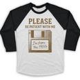 Dad Joke I'm From The 1900s Old Floppy Disk Programmer Baseball Raglan Shirt Dad Joke I'm From The 1900s Old Floppy Disk Programmer Baseball Raglan Shirt