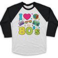Dad I Love The 80's Retro 80s Nostalgia For Dad Baseball Raglan Shirt Dad I Love The 80's Retro 80s Nostalgia For Dad Baseball Raglan Shirt