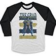 DC Comics Graduation Batman The Grad Power Stance Baseball Raglan Shirt