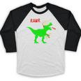Dinosaur Rawr Diploma Grad Graduate Graduation Baseball Raglan Shirt