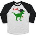 Dinosaur Rawr Diploma Graduate Graduation Baseball Raglan Shirt