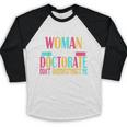 Doctorate Degree PhD Graduation PsyD Woman EdD Psychology Baseball Raglan Shirt