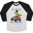 I Easily Crushed Kindergarten Graduation 2022 Truck Dinosaur Baseball Raglan Shirt