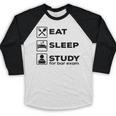 Eat Sleep Study For Bar Exam Lawyer Graduation Baseball Raglan Shirt
