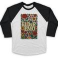 Elder Emo Floral Gothic Vintage Nostalgia Premium Tri-Blend Baseball Raglan Shirt