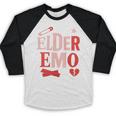 Elder Emo Retro Punk Typography Nostalgia Baseball Raglan Shirt