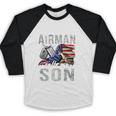My Favorite Airman Calls Me Son Air Force Graduation Son Baseball Raglan Shirt