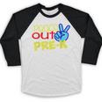 First Day Of School Shirt Peace Out Pre-K Graduation Kids So Baseball Raglan Shirt