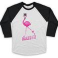 Flamingo Nailed It Graduation Flamingo Baseball Raglan Shirt